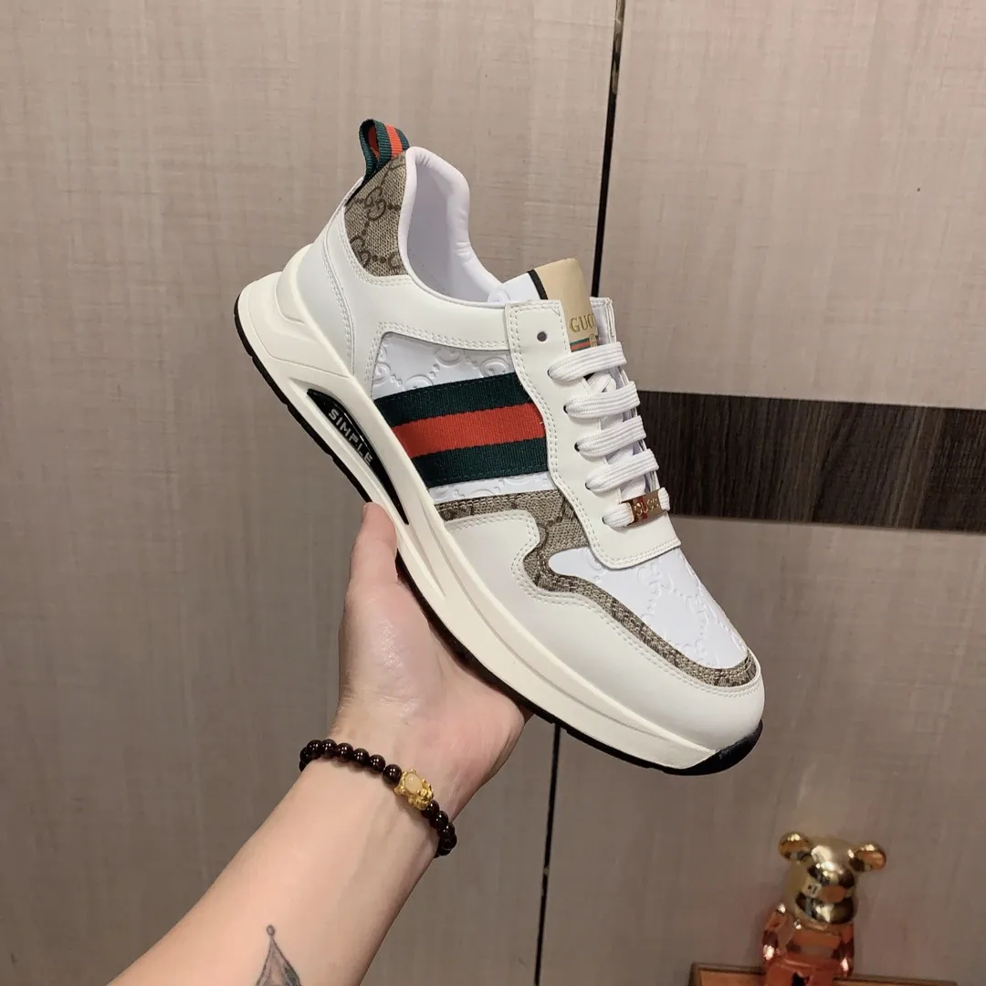 Men's Men's Shoes💰420💰💰🎩🎩[Lightning][Lightning] "Gucci*" The latest and most popular casual sports shoes, top brand [seduce] luxury~purchase, top~quality. [Strong] The upper is made of imported breathable cowhide with material ➕ breathable sheepskin feet (•) and fine workmanship. The original stylish and stylish soft rubber wear-resistant and non-slip outsole is light and comfortable on the feet. The real thing looks better when photographed in real life. 122: code: 38-44, can be customized to 45, 2️⃣ colors available